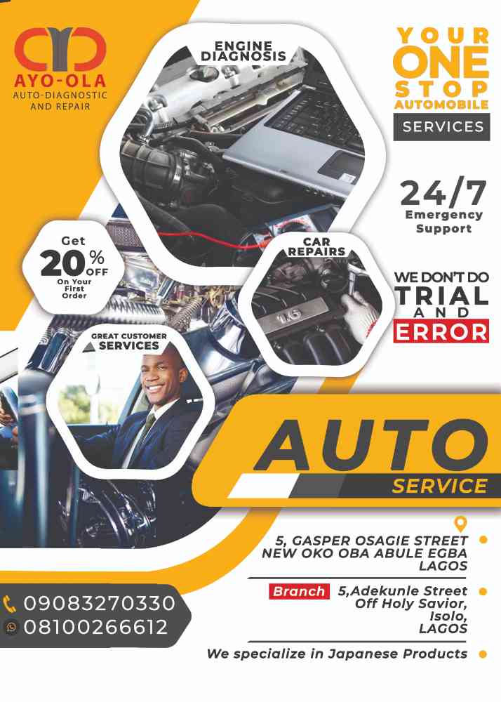 AYO-OLA AUTO-DIAGNOSTIC AND REPAIR (Ayoola autocare service)